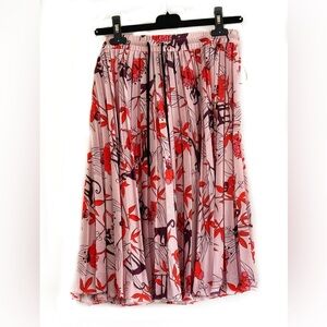 Pleated Pink Monkey Skirt, Markos Lupfer, Net a Porter, L